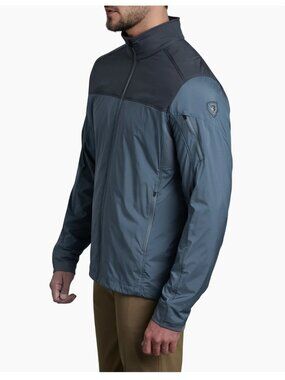 KÜHL The One Jacket Mens M Steel Blue Windproof Water Resistant Lightweight